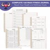 image:imageMr Pen Fitness Workout Journal for Women amp Men A558 x 82  160 Pages Spiral Blush Workout Log Book Planner for Tracking ProgressBlush