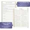 image:imageMr Pen Fitness Workout Journal for Women amp Men A558 x 82  160 Pages Spiral Blush Workout Log Book Planner for Tracking ProgressGreen