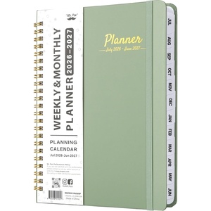 image:imageMr Pen 20262027July 2026  June 2027  Weekly amp Monthly Calendar Notebook Green Hardcover Spiral Bound with Tabs and Inner Pocket A5 63 x 85Green