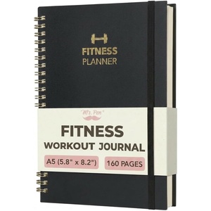 image:imageMr Pen Fitness Workout Journal for Women amp Men A558 x 82  160 Pages Spiral Blush Workout Log Book Planner for Tracking ProgressBlack