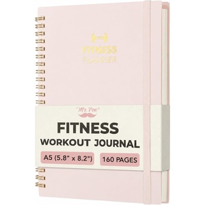 image:imageMr Pen Fitness Workout Journal for Women amp Men A558 x 82  160 Pages Spiral Blush Workout Log Book Planner for Tracking ProgressBlush