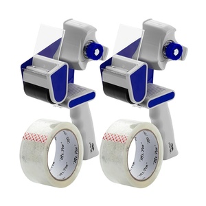 image:imageMr Pen Packing Tape Dispenser Gun 2Inch Blue 4 Pack with 4 Rolls Tape  Heavy Duty Packing Tape with Dispenser for Mailing Moving Boxes and PackagingBlue