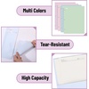 image:imageMr Pen 4Pocket Folders 8 Pack 125 x 95 Vibrant Colors  TearResistant Paper Folders with Pockets 3 Holes Punched High CapacityPastel
