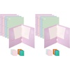 image:imageMr Pen 4Pocket Folders 8 Pack 125 x 95 Vibrant Colors  TearResistant Paper Folders with Pockets 3 Holes Punched High CapacityPastel