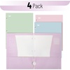 image:imageMr Pen 4Pocket Folders 8 Pack 125 x 95 Vibrant Colors  TearResistant Paper Folders with Pockets 3 Holes Punched High CapacityPastel