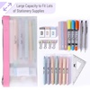 image:imageMr Pen Clear Pencil Pouch 9 x 688 3 Pack Durable TPU Material  Large WaterResistant Pencil Bags with Smooth Zipper Multipurpose Clear Pouch for Stationery School OfficePink Shades