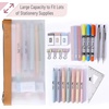 image:imageMr Pen Clear Pencil Pouch 9 x 688 3 Pack Durable TPU Material  Large WaterResistant Pencil Bags with Smooth Zipper Multipurpose Clear Pouch for Stationery School OfficeAutumn