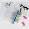 image:imageMr Pen Clear Pencil Pouch 9 x 688 3 Pack Durable TPU Material  Large WaterResistant Pencil Bags with Smooth Zipper Multipurpose Clear Pouch for Stationery School OfficeBlue Shades