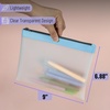 image:imageMr Pen Clear Pencil Pouch 9 x 688 3 Pack Durable TPU Material  Large WaterResistant Pencil Bags with Smooth Zipper Multipurpose Clear Pouch for Stationery School OfficeBlue Shades