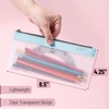 image:imageMr Pen Clear Pencil Pouch 9 x 688 3 Pack Durable TPU Material  Large WaterResistant Pencil Bags with Smooth Zipper Multipurpose Clear Pouch for Stationery School OfficeSoft Pastel