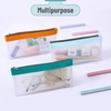 image:imageMr Pen Clear Pencil Pouch 9 x 688 3 Pack Durable TPU Material  Large WaterResistant Pencil Bags with Smooth Zipper Multipurpose Clear Pouch for Stationery School OfficeLime Vibe