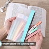 image:imageMr Pen Clear Pencil Pouch 9 x 688 3 Pack Durable TPU Material  Large WaterResistant Pencil Bags with Smooth Zipper Multipurpose Clear Pouch for Stationery School OfficeBlue Shades