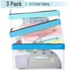 image:imageMr Pen Clear Pencil Pouch 9 x 688 3 Pack Durable TPU Material  Large WaterResistant Pencil Bags with Smooth Zipper Multipurpose Clear Pouch for Stationery School OfficeBlue Shades
