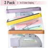 image:imageMr Pen Clear Pencil Pouch 9 x 688 3 Pack Durable TPU Material  Large WaterResistant Pencil Bags with Smooth Zipper Multipurpose Clear Pouch for Stationery School OfficeSunset