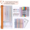 image:imageMr Pen Clear Pencil Pouch 9 x 688 3 Pack Durable TPU Material  Large WaterResistant Pencil Bags with Smooth Zipper Multipurpose Clear Pouch for Stationery School OfficeEarthy