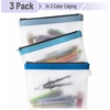 image:imageMr Pen Clear Pencil Pouch 9 x 688 3 Pack Durable TPU Material  Large WaterResistant Pencil Bags with Smooth Zipper Multipurpose Clear Pouch for Stationery School OfficeBlue Shades