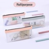 image:imageMr Pen Clear Pencil Pouch 9 x 688 3 Pack Durable TPU Material  Large WaterResistant Pencil Bags with Smooth Zipper Multipurpose Clear Pouch for Stationery School OfficeEarth Tone