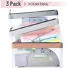 image:imageMr Pen Clear Pencil Pouch 9 x 688 3 Pack Durable TPU Material  Large WaterResistant Pencil Bags with Smooth Zipper Multipurpose Clear Pouch for Stationery School OfficeDusty Rose
