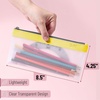 image:imageMr Pen Clear Pencil Pouch 9 x 688 3 Pack Durable TPU Material  Large WaterResistant Pencil Bags with Smooth Zipper Multipurpose Clear Pouch for Stationery School OfficeAutumn