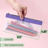 image:imageMr Pen Clear Pencil Pouch 9 x 688 3 Pack Durable TPU Material  Large WaterResistant Pencil Bags with Smooth Zipper Multipurpose Clear Pouch for Stationery School OfficeMorandi