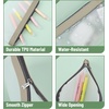 image:imageMr Pen Clear Pencil Pouch 9 x 688 3 Pack Durable TPU Material  Large WaterResistant Pencil Bags with Smooth Zipper Multipurpose Clear Pouch for Stationery School OfficeNatural Glow