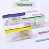 image:imageMr Pen Clear Pencil Pouch 9 x 688 3 Pack Durable TPU Material  Large WaterResistant Pencil Bags with Smooth Zipper Multipurpose Clear Pouch for Stationery School OfficeMorandi