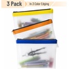 image:imageMr Pen Clear Pencil Pouch 9 x 688 3 Pack Durable TPU Material  Large WaterResistant Pencil Bags with Smooth Zipper Multipurpose Clear Pouch for Stationery School OfficeSunset Harmony
