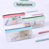 image:imageMr Pen Clear Pencil Pouch 9 x 688 3 Pack Durable TPU Material  Large WaterResistant Pencil Bags with Smooth Zipper Multipurpose Clear Pouch for Stationery School OfficePastel