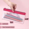 image:imageMr Pen Clear Pencil Pouch 9 x 688 3 Pack Durable TPU Material  Large WaterResistant Pencil Bags with Smooth Zipper Multipurpose Clear Pouch for Stationery School OfficeDeep Sunshine