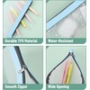 image:imageMr Pen Clear Pencil Pouch 9 x 688 3 Pack Durable TPU Material  Large WaterResistant Pencil Bags with Smooth Zipper Multipurpose Clear Pouch for Stationery School OfficePastel