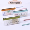 image:imageMr Pen Clear Pencil Pouch 9 x 688 3 Pack Durable TPU Material  Large WaterResistant Pencil Bags with Smooth Zipper Multipurpose Clear Pouch for Stationery School OfficeEarthy