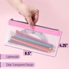 image:imageMr Pen Clear Pencil Pouch 9 x 688 3 Pack Durable TPU Material  Large WaterResistant Pencil Bags with Smooth Zipper Multipurpose Clear Pouch for Stationery School OfficePink Shades