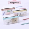 image:imageMr Pen Clear Pencil Pouch 9 x 688 3 Pack Durable TPU Material  Large WaterResistant Pencil Bags with Smooth Zipper Multipurpose Clear Pouch for Stationery School OfficeSoft Pastel