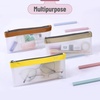 image:imageMr Pen Clear Pencil Pouch 9 x 688 3 Pack Durable TPU Material  Large WaterResistant Pencil Bags with Smooth Zipper Multipurpose Clear Pouch for Stationery School OfficeAutumn