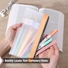 image:imageMr Pen Clear Pencil Pouch 9 x 688 3 Pack Durable TPU Material  Large WaterResistant Pencil Bags with Smooth Zipper Multipurpose Clear Pouch for Stationery School OfficeSunset
