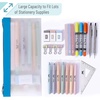 image:imageMr Pen Clear Pencil Pouch 9 x 688 3 Pack Durable TPU Material  Large WaterResistant Pencil Bags with Smooth Zipper Multipurpose Clear Pouch for Stationery School OfficeBlue Shades