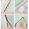 image:imageMr Pen Clear Pencil Pouch 9 x 688 3 Pack Durable TPU Material  Large WaterResistant Pencil Bags with Smooth Zipper Multipurpose Clear Pouch for Stationery School OfficeEarth Tone
