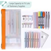 image:imageMr Pen Clear Pencil Pouch 9 x 688 3 Pack Durable TPU Material  Large WaterResistant Pencil Bags with Smooth Zipper Multipurpose Clear Pouch for Stationery School OfficeLime Vibe
