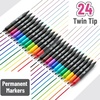 image:imageMr Pen Dual Tip Permanent Markers 24 Pack 12 Colors Fine amp Ultra Fine Tips Assorted Colors Ideal for Writing Drawing Arts amp Crafts Office SuppliesVibrant