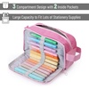 image:imageMr Pen High Capacity Pencil Case Large Pencil Pouch with 3 Compartments and 2 Pockets Large Pencil Bag with Smooth Zipper Cute Pencil Case Pouch Organizer School Supplies for TeensPink