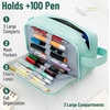 image:imageMr Pen High Capacity Pencil Case Large Pencil Pouch with 3 Compartments and 2 Pockets Large Pencil Bag with Smooth Zipper Cute Pencil Case Pouch Organizer School Supplies for TeensMint Green