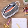image:imageMr Pen High Capacity Pencil Case Large Pencil Pouch with 3 Compartments and 2 Pockets Large Pencil Bag with Smooth Zipper Cute Pencil Case Pouch Organizer School Supplies for TeensWhite  Gray