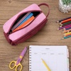 image:imageMr Pen High Capacity Pencil Case Large Pencil Pouch with 3 Compartments and 2 Pockets Large Pencil Bag with Smooth Zipper Cute Pencil Case Pouch Organizer School Supplies for TeensWine