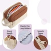 image:imageMr Pen High Capacity Pencil Case Large Pencil Pouch with 3 Compartments and 2 Pockets Large Pencil Bag with Smooth Zipper Cute Pencil Case Pouch Organizer School Supplies for TeensBeige  Brown