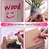 image:imageMr Pen Jumbo Permanent Markers 4 Pack Pink Chisel Tip Wide Tip Large  Thick Permanent Markers for Canvas Posters Board Fabric Window Glass Wood Waterproof Quick DryPink