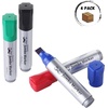 image:imageMr Pen Jumbo Permanent Markers 4 Pack Pink Chisel Tip Wide Tip Large  Thick Permanent Markers for Canvas Posters Board Fabric Window Glass Wood Waterproof Quick DryBlack  Green  Red  Blue