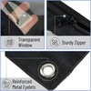 image:imageMr Pen Pencil Pouch for 3 Ring Binder 2 Pack 10x675 Smooth Zipper  Clear Window Large Capacity Pencil Case with 3 Reinforced Grommets for School Office Supplies StorageBlack