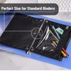 image:imageMr Pen Pencil Pouch for 3 Ring Binder 2 Pack 10x675 Smooth Zipper  Clear Window Large Capacity Pencil Case with 3 Reinforced Grommets for School Office Supplies StorageBlack