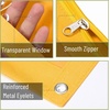 image:imageMr Pen Pencil Pouch for 3 Ring Binder 2 Pack 10x675 Smooth Zipper  Clear Window Large Capacity Pencil Case with 3 Reinforced Grommets for School Office Supplies StorageOlive and Amber
