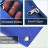 image:imageMr Pen Pencil Pouch for 3 Ring Binder 2 Pack 10x675 Smooth Zipper  Clear Window Large Capacity Pencil Case with 3 Reinforced Grommets for School Office Supplies StorageBlue Shades